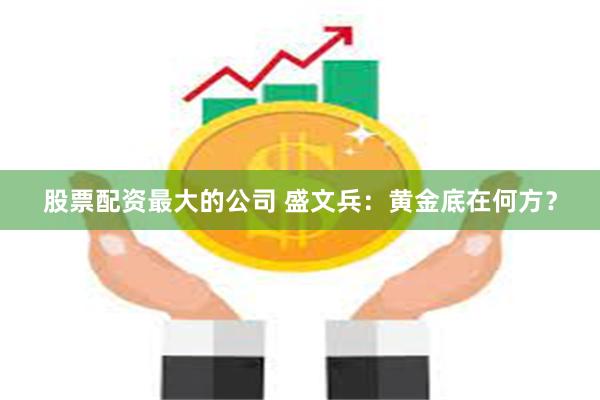 股票配资最大的公司 盛文兵：黄金底在何方？