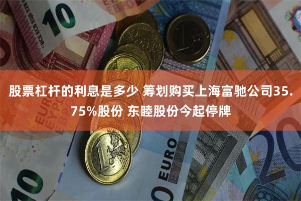 股票杠杆的利息是多少 筹划购买上海富驰公司35.75%股份 东睦股份今起停牌