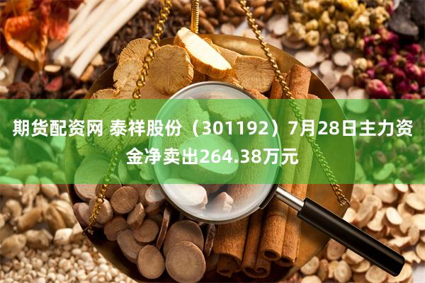 期货配资网 泰祥股份（301192）7月28日主力资金净卖出264.38万元