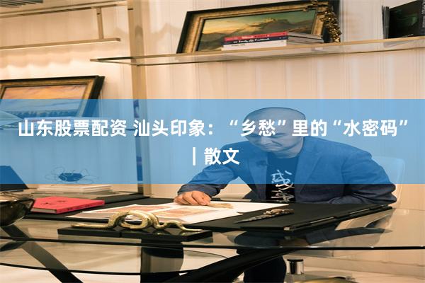 山东股票配资 汕头印象：“乡愁”里的“水密码”｜散文