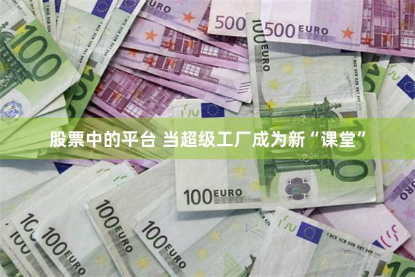 股票中的平台 当超级工厂成为新“课堂”